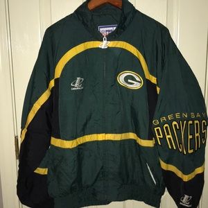 Vintage green bay packers windbreaker